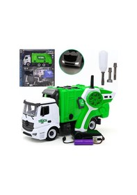 Resim Ctoy Constructo Rc Sök-tak Çöp Kamyonu Usb Şarjlı 1:18 Mühendislik Oyuncak + 2.4 Ghz Kumanda Yeşil 