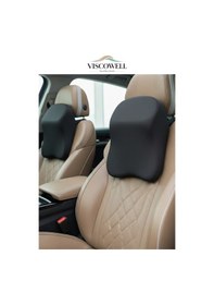 Resim Ortopedik 2 Adet Visco Boyun Destek Yastığı Seyahat Araç Ofis Kullanımı İçin Siyah 