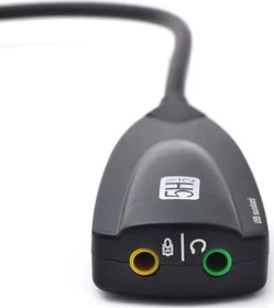 Resim Usb Ses Kartı.7.1 Surround Ses Kaltesi.Harici Ses Kartı Mikrofon Kulaklık Girişli. 
