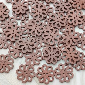 Resim 40 Adet Ahşap Düğme - Vintage Papatya Tasarımı, Koyu Kahverengi, El Yapımı DIY Dekoratif Düğmeler Giysiler, Çantalar, Şapkalar ve El İşleri İçin, El İşleri İçin Düğmeler 