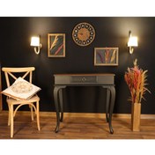 Resim Wooding Mobilya Wooding 80 Cm Çekmeceli Masif Siyah Ceviz Dresuar 