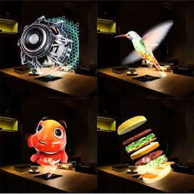 Resim Go İthalat F-1 12 VOLT 170 DERECE GÖRÜŞ AÇILI 430 MM X 430 MM X 39 MM SMART 3D HOLOGRAM FAN (4744) 