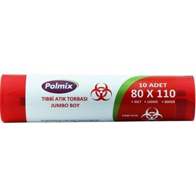 Resim Polmix Tıbbi Atık Poşeti Jumbo 
