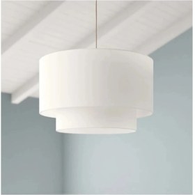 Resim 2 Katlı Beyaz Pasta Avize Yatak Odası Çocuk Odası 