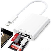 Resim Geeksen İphone İpad Uyumlu İçin 3'lü Sd Kart Okuyucu, Micro Sd Adaptörü, Hızlı Veri Transferi, Şarj Ve Okuma Beraber, İos 9.2+, 256gb Destek, Plug & Play 