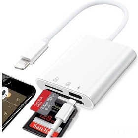 Resim Geeksen İphone İpad Uyumlu İçin 3'lü Sd Kart Okuyucu, Micro Sd Adaptörü, Hızlı Veri Transferi, Şarj Ve Okuma Beraber, İos 9.2+, 256gb Destek, Plug & Play 