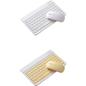 Resim 2 Parça 2.4ghz Klavye Fare Tarağı 10 Inç Için Set 