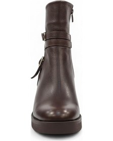 Resim Kahverengi Kadın Hakiki Deri Topuklu Bot 039.536 Kahverengi 