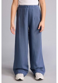 Resim Defacto Wıde Leg Geniş Paça Keten Karışımlı Pantolon Kız Çocuk H1212a826smın245 İndigo-ın245 