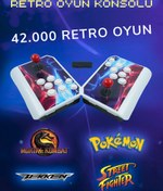 Resim Habl 2025 Retro Arcade Kablosuz Oyun Konsolu 42.000 Oyunlu Süper Boxoyun 