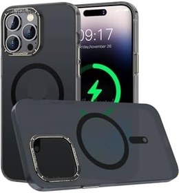 Resim M.TK moveteck İphone 15 için Magsafe ile Uyumlu Kılıf Mat Metal Çerceveli Arkası Buzlu Matrix Kapak Ultra İnce Thin Slim 