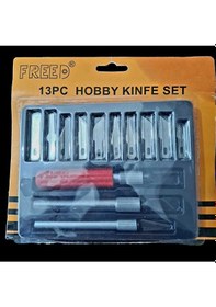 Resim 13 Parça Neşter Ucu Hobi Maket Bıçağı Falçata Ucu Neşter Seti 