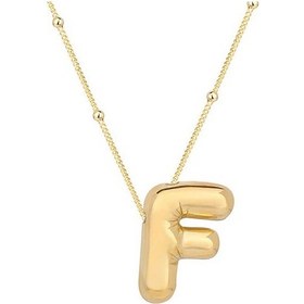 Resim Stillove Gümüş Gold Balon F Harfi Kadın Kolye 