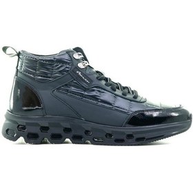 Resim Yaşar Kaşlı Erkek Sneaker Günlük Bot 40-44 23k Ykö-18331 M Siyah Kırışık Rugan Siyah 