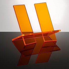 Resim Bola Concept Turuncu Akrilik Kitap Standı Modern Dayanıklı 5mm Pleksi Okuma ve Dergi Standı 