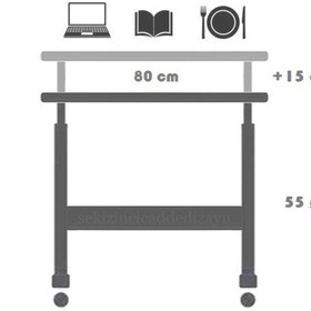 Resim Bambu Laptop Ve Tablet Sehpası Çalışma Masası - Atlantik Çam 80x40 Tekerlekli Atlantik Çam 