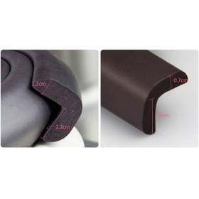 Resim Portakal Safety Kes ve Yapıştır Kenar Köşe Koruyucu + 10 Metre Kenar Kahverengi Çok Renkli 