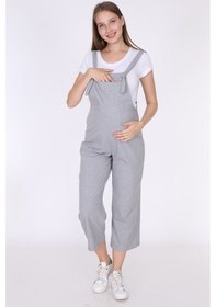 Resim Luvmabelly Myra6100 - Gri Hamile Salopet-gri 
