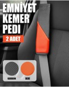 Resim Wimbledon ComfortDrive Emniyet Kemer Pedi Seti - Boyun ve Omuz Koruyucu Kemer Pedi 2'li Paket Siyah Turuncu 