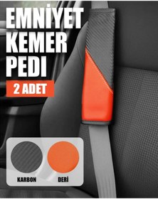 Resim Wimbledon ComfortDrive Emniyet Kemer Pedi Seti - Boyun ve Omuz Koruyucu Kemer Pedi 2'li Paket Siyah Turuncu 
