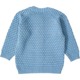 Resim Patique İndigo Organik Pamuk Triko Bebek Hırka - Mavi / 3-6 Ay 