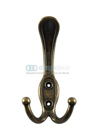 Resim Portmanto Askısı Ege Üçlü Krom, Antik Bronz 