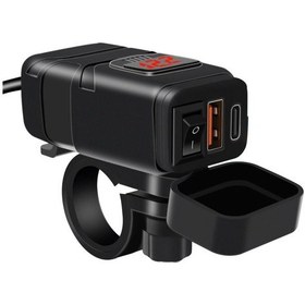 Resim Araba Şarj Cihazı Ve Qc 3.0 Usb Soketi Ve Led Voltmetre 6-30v, Ip65 Su Geçirmez Usb Adaptörü Tekne, Diğer 