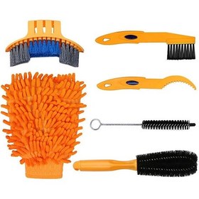 Resim Bisiklet Temizleme Fırçası Aracı Bisiklet Temizleme Araç Seti Bisiklet Zincir Bakım Aracı Zincir Temizleyici Çok Renkli 