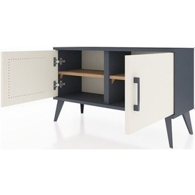 Resim Arges Şifonyer 2 Raflı 2 Kapaklı 88x30x48 Antrasit-aytaşı/çam Aytaşı/çam 