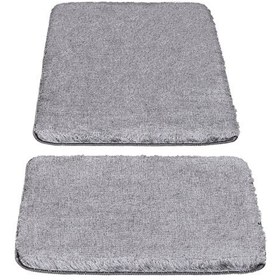Resim Koza Home Koza Home Segura Peluş Gri Kaydırmaz Taban Banyo Paspası Gri 