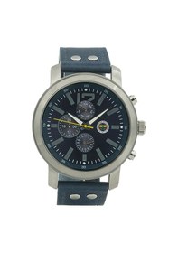 Resim Fenerbahçe Lisanslı Lacivert Deri Kordonlu Kol Saati Ahşap Kutulu 