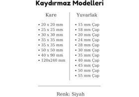 Resim Storemax Siyah Keçe 72 Adet 1,5 cm Daire Yapışkanlı, Masa, Koruma Yuvarlak Siyah Keçe 