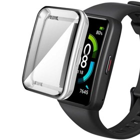 Resim Microsonic Huawei Band 6 Kılıf 360 Full Round Soft Silicone Gümüş 