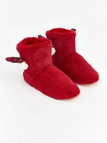 Resim LC Waikiki Yılbaşı Temalı Pelüş Kız Çocuk Panduf 