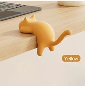 Resim Cordial Deliksiz Kedi Masa Askısı - Sarı, 1 Adet, Kablolar Ve Anahtarlar İçin Güçlü Yapışkanlı Ofis Organizatörü Diğer 