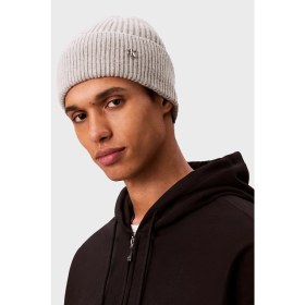 Resim Calvin Klein Gri Yün Karışımlı Logolu Bere Erkek Standart Beden Kış Sezonu İçin LV04D8032G P79 
