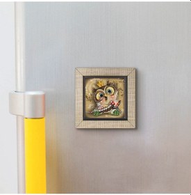 Resim Baykuş Baskılı Mdf Magnet 