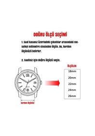 Resim 24 MM Kahverengi Taba Kroko Hakiki Deri Saat Kordonu Kayış 