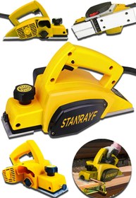 Resim stanrayf Alman 8500 W Motor Korumalı Otomatik Çelik Şanzıman Çift Bıçaklı Planya Rende Makinesi 