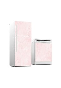 Resim Buzdolabı Ve Bulaşık Makinası Beyaz Eşya Sticker Kaplama Pembe Mermer 