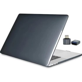 Resim MacBook Pro A2141 Uyumlu Kristal Tpu Sert Kılıf 16 Inç 2019 Touch Bar Şeffaf Koruma Koruma Siyah 