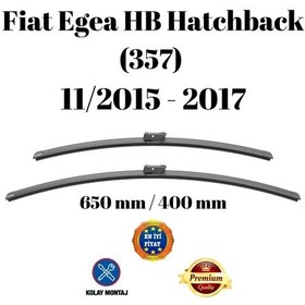 Resim Fiat Egea Hb Hatchback 357 2015 2016 2017 Uyumlu Ön Cam Silecek Süpürgesi Takımı 650/400mm Silbak Sb2616c 