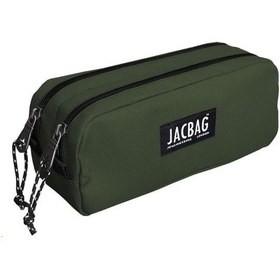 Resim Jacbag Dual Pouch İki Bölmeli Kalem Çantası Haki Yeşil Jac 08 