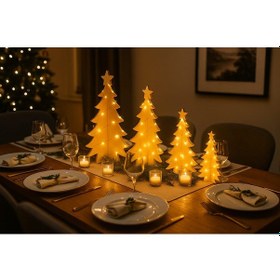 Resim Yılbaşı Ağacı Ahşap 20 CM 