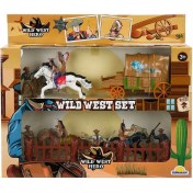 Resim Bayilik XML At Arabalı 2 Katlı Kovboy Oyun Seti - Beyaz-Siyah At 