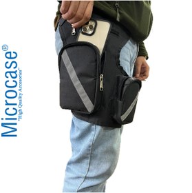 Resim Microcase Su Geçirmez 3 Gözlü Reflektörlü Ayarlanabilir Motosiklet Kurye Bel Bacak Çanta - Al3253 