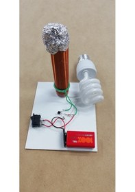 Resim Tesla Bobini Kurulu Hazır Ampul Suz Proje Ödevi 