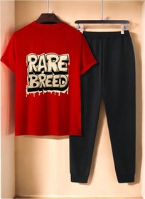 Resim Unisex Rare Breed Baskılı Eşofman Takımı Kırmızı 