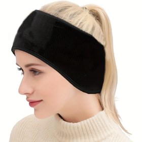 Resim 1 Adet Kadın Polar Fleece Spor Bandı & Kulak Isıtıcı - Yumuşak, Sıcak, Nefes Alabilir Minimalist Tasarım Kayak, Koşu, Bisiklet Sürme, Dış Aktiviteler İçin - Düz Renk Baskılı, Kışlık Baş Aksesuarı, Minimalist Saç Bandı, Yumuşak Dokulu 