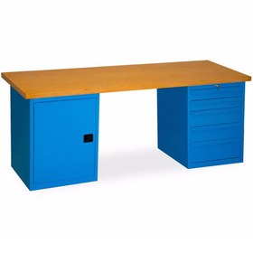 Resim Genel Markalar Çelik Çalışma Tezgahı 5 Çekmeceli Dolaplı-2130 Mm 